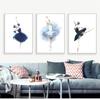 Ballet Dancing Girls Picture Nordic Home Decor Canvas Art Painting Wall Art Print Drawing Poster Figure Painting for Living Room No Frame