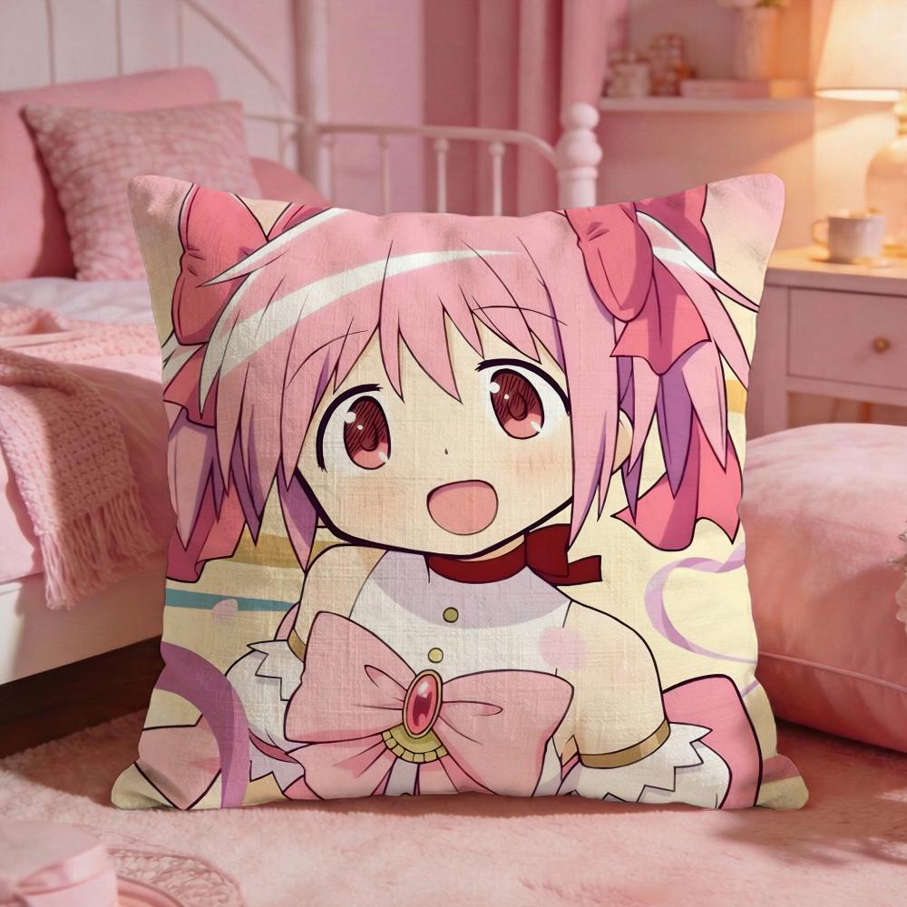 PPuella Magi Madoka MMagicas Наволочка Премиум Комфорт Двусторонняя Подушка - Дизайн Два в Одном Для Любой Комнаты и Салона Автомобиля