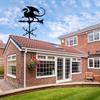 Dragon Weathervane Roof Mount Iron Weather Vane Metal Wind Direction Indicator Speed Spinner Outdoors Roof Yard Decorations