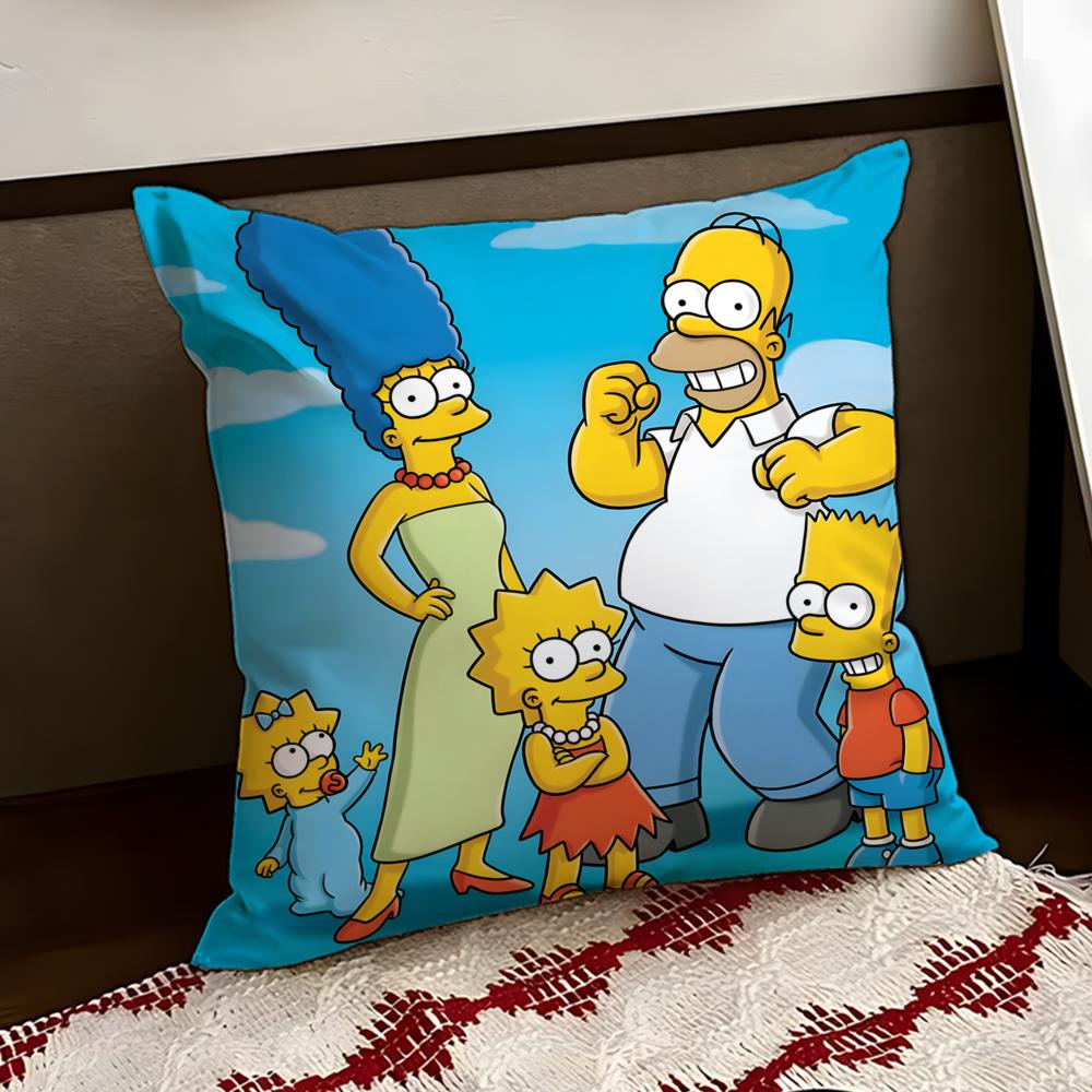 The SSimpsons Anime Cushion Cover Reversible Soft Durable Pillow Cover Home  Car MultiScene Use for Daily Comfort