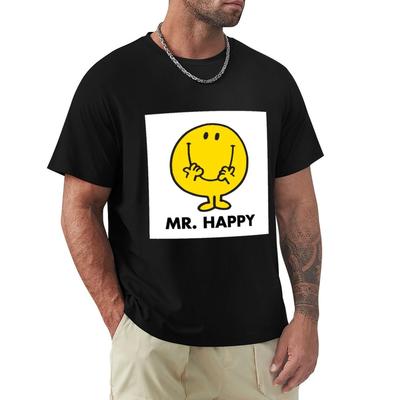 Футболка Mr happy смешные подарки модные рубашки одежда больших размеров мужские футболки