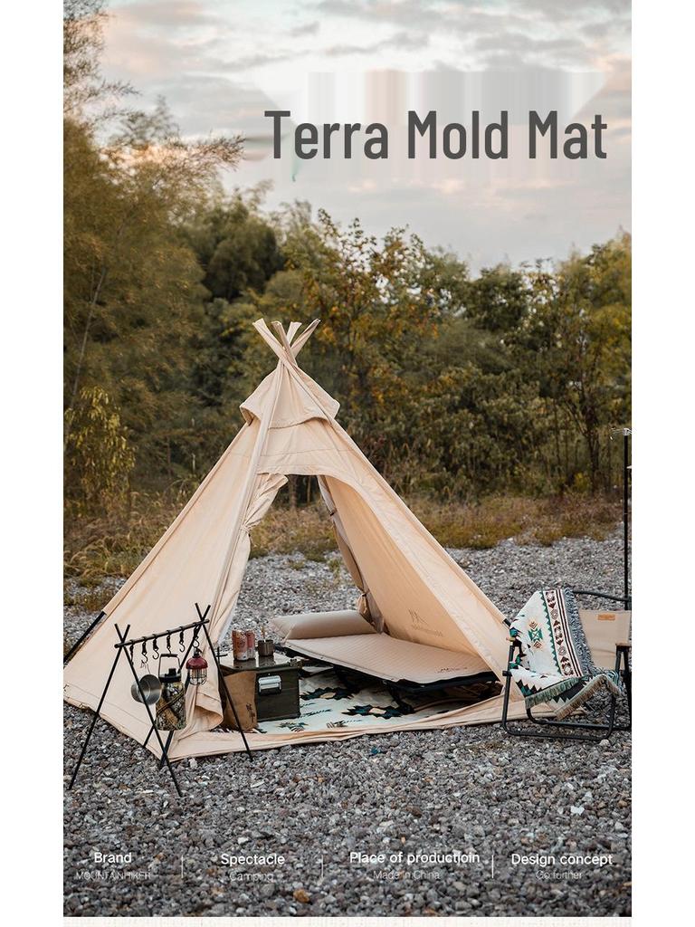 Надувной туристический коврик Mountain Guest Terra с подушкой - Влагостойкий воздушный клапан Спальный коврик