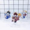 Anime Games Genshin Impact Cartoon Creative Spring Shake Fighter Stand Model Plate Toy Funny Acrylic Desktop Decor Unzip Gift