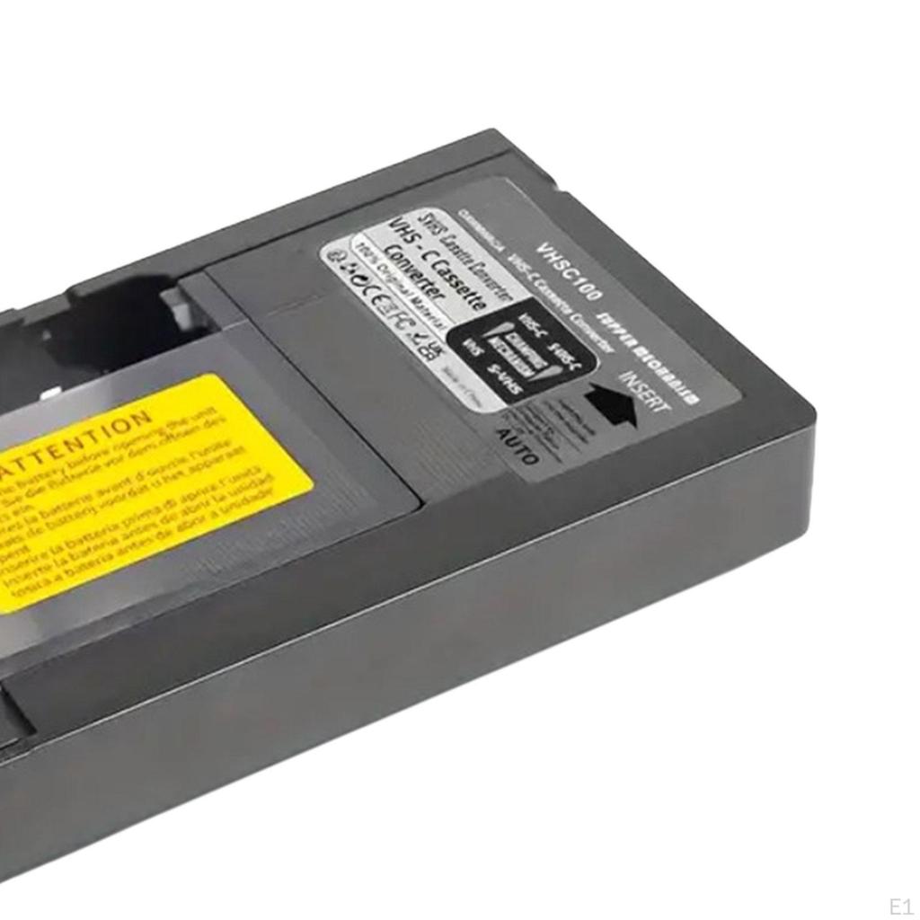 VHS To Vhsc Cassette Adapter,Tape Adapter,Sturdy,Black,Professional,12 Mm Tape Converter for Video