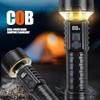 High Power LED Flashlight Powerful TYPE-C Rechargeable COB Flashlight With Power Display Torch For Outdoor Camping Hiking