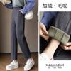 Осень Зима Эластичная талия Однотонные Вельветовые Теплые Брюки-карандаш Женские Свободные Повседневные На все случаи жизни Спортивные штаны Брюки