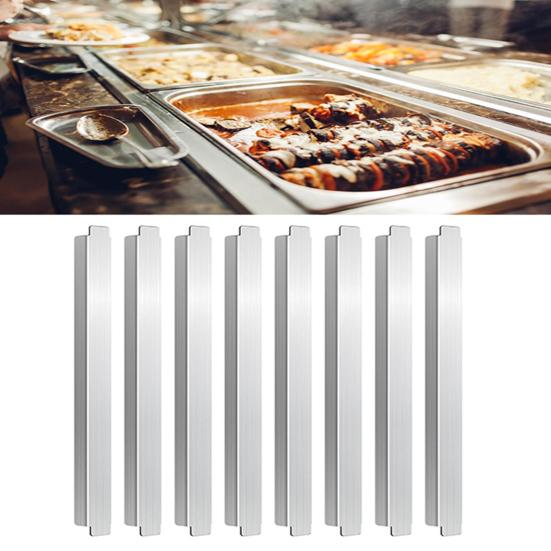 8 шт. 12,6 дюймовых адаптерных планок из нержавеющей стали, длинный разделитель, металлический разделитель для еды, универсальные запасные адаптерные стержни, детали для ресторанной кухни