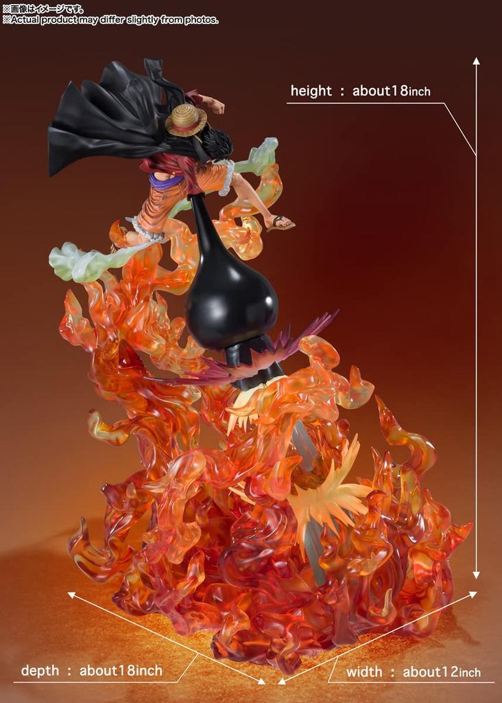 TAMASHII NATIONS Figuarts ZERO ONE PIECE Fierce Battle EXTRA BATTLE Monkey Luffy Hellfire Pistol 450 мм ABS PVC Окрашенная полная фигурка [Super