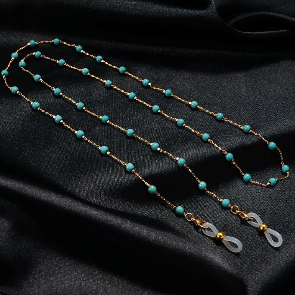 Anti-Lost Eyeglass Holder Necklace Turquoise Eyeglass Lanyard Sunglasses Chains Reading Glasses