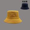 Hot Seller Simple Solid Color Reversible Bucket Hat Casual Short Brim Sunshade Hat In Stock