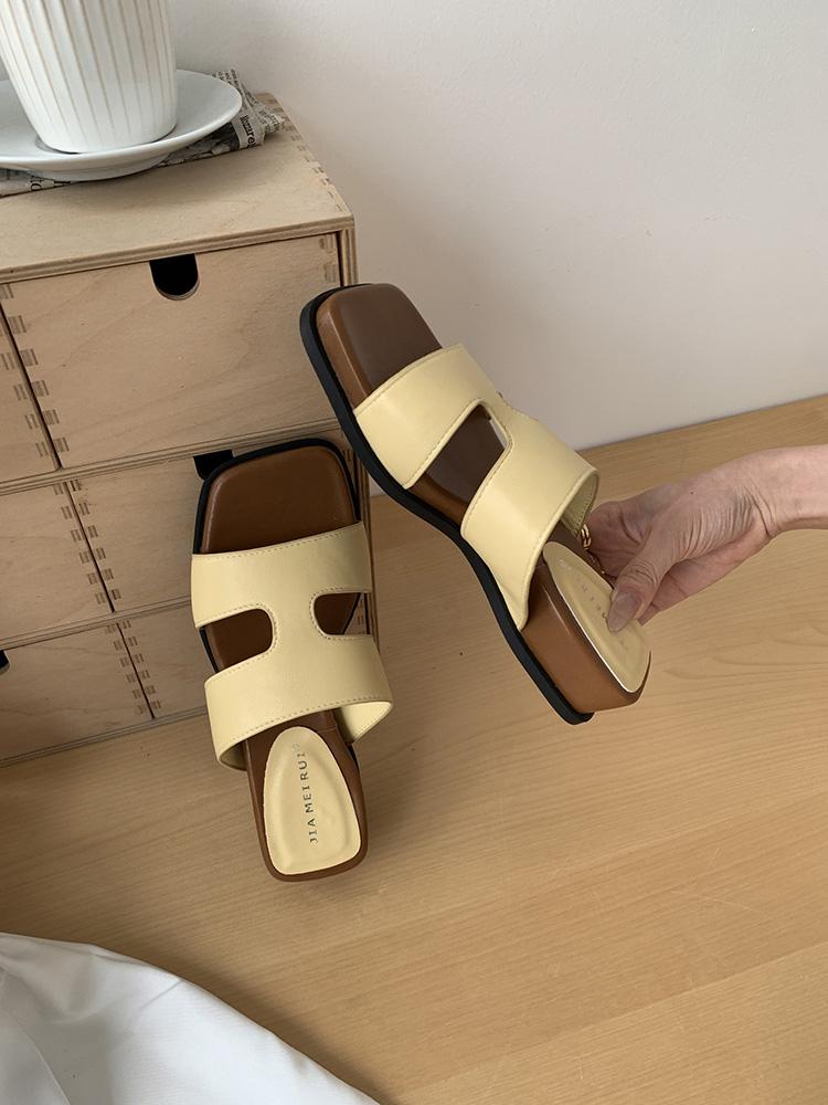 Модные сандалии с открытым носком женские летние новые на толстом каблуке для женские на низком каблуке модные уличные шлепанцы пляжные шлепанцы женские слайды