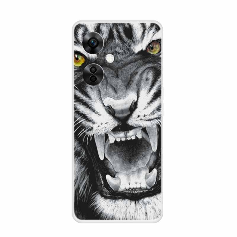 For OnePlus Nord CE 3 Lite 5G Cases Wolf Clear Soft TPU Silicone Phone Cover For One Plus Nord CE 3 5G Case Transparent Etui