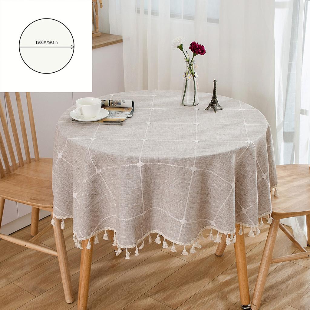 Скатерть Стиль Японский Хлопок и Лен Маленький Свежий Литературный Круглый Стол Кофейный Столик Обеденный Стол Ткань Прямоугольник