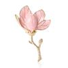 Брошь «Магнолия» из сплава с эмалью, маленькая, для дамского костюма, рубашки, украшение для корсажа