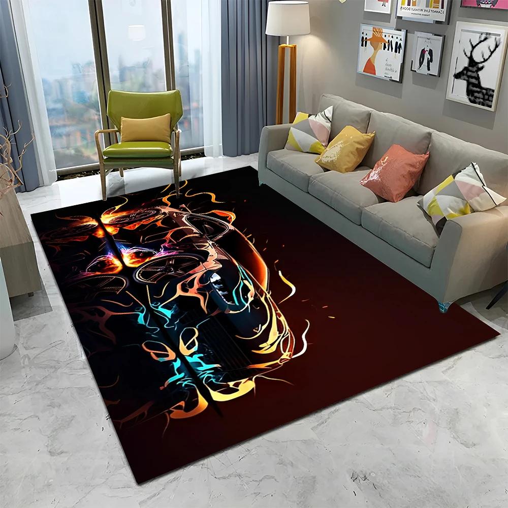 3D Future Sports Car HD Concept Car Cartoon Carpet Rug for Home Living Room Bedroom Sofa Doormat Decor,kids Non-slip Floor Mat