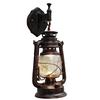 Retro Vintage Rustic Lantern Wall Sconce Light Fixture - Antique Style Lamp for Outdoor Use
