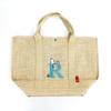 SNOOPY Jute Initial Bag〈R〉 Beige Natural Material SNOOPY