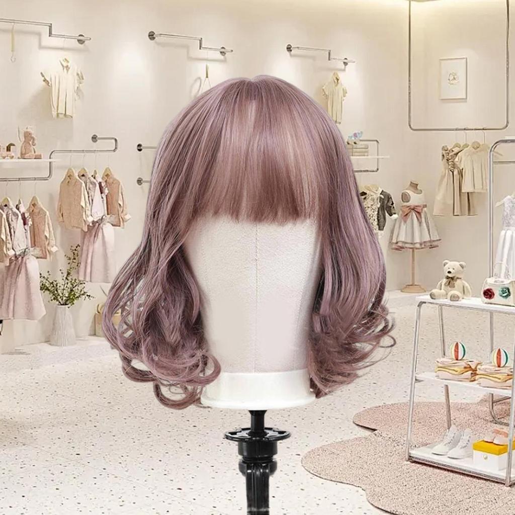 Display Stand, Canvas Mannequin Head, Model with Mounting Holes, Stand for Making , Scarves, Salon