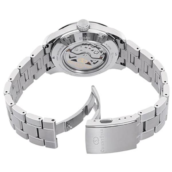Orient Мужской RK-AT0009N (Мужская метал-группа Contemporary Semi-Skeleton) Круглые часы, серебро
