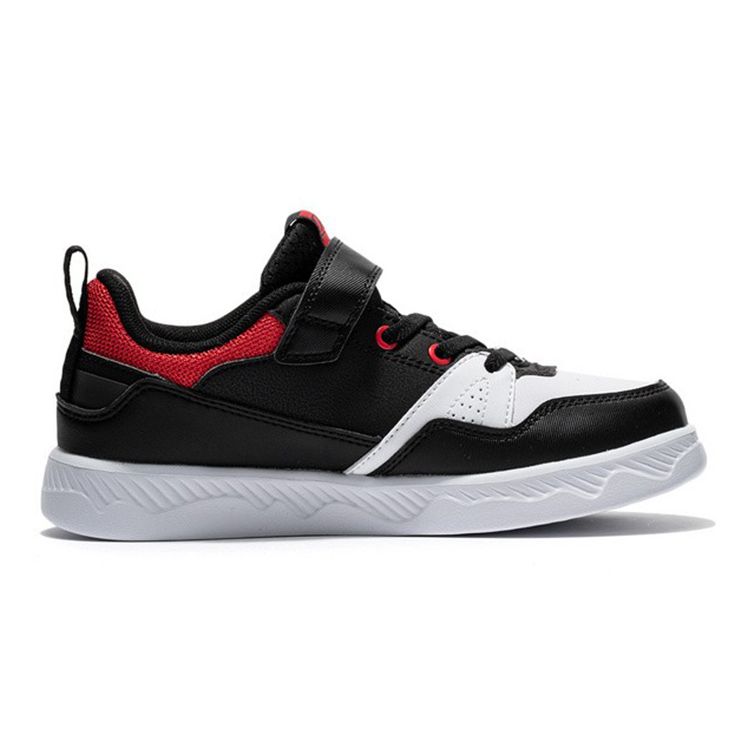 Li Ning Повседневная Удобная Амортизирующая Износостойкая Легкая Низкая Детская Обувь для Скейтборда Детские кроссовки Черный YKCS032-1
