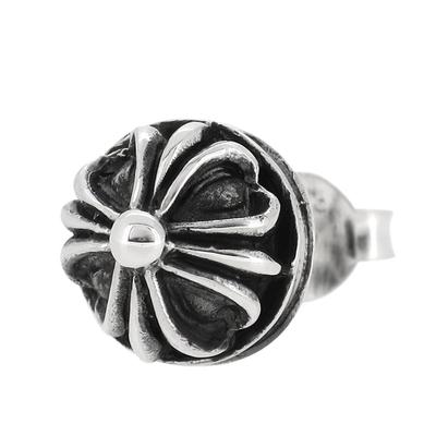 Серьги Shinjuku Ginnokura Gothic Cross Crown из серебра 925 пробы для одного (1P ухо) Мужской