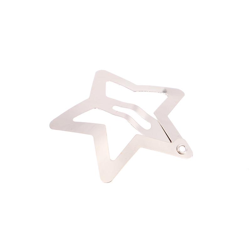 4 шт., серебряная заколка для волос со звездой Bb, минималистичная заколка для волос со звездой для девочек