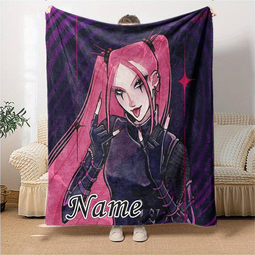 Custom Name Rumi'S Purple Adventure Party Blanket For Couch Bed Plush Cozy Fuzzy Blanket Super Soft Warm Blankets For Fall And Winter 0916196