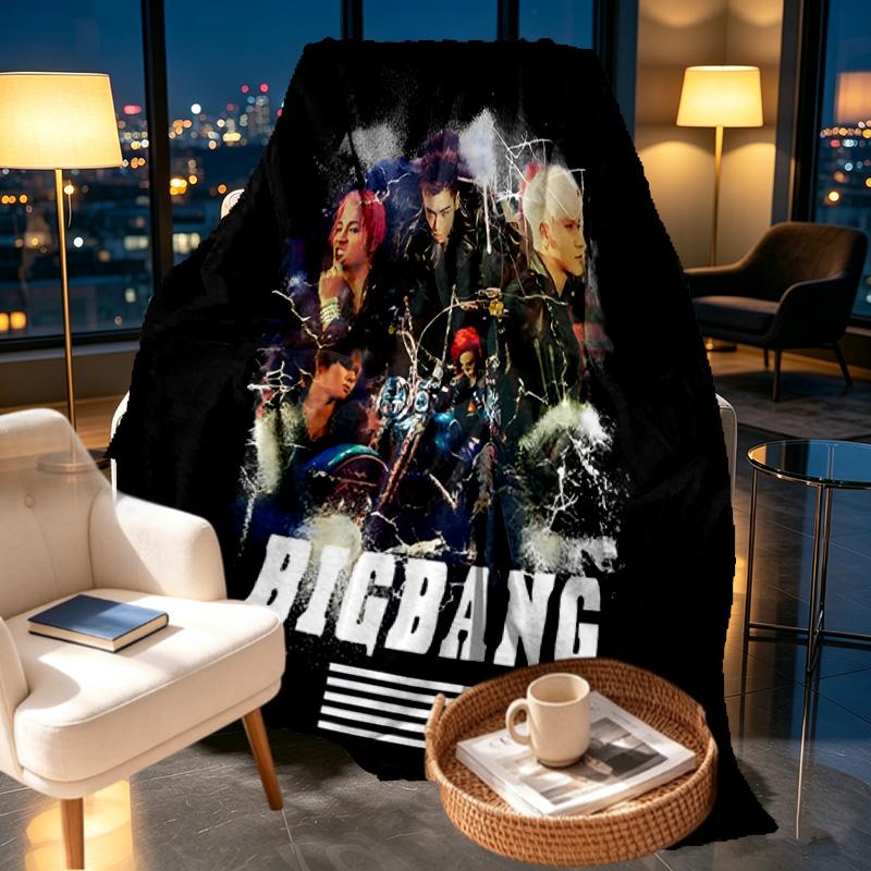 Плед с принтом BIGBANG - Мягкий и удобный, для спальни, путешествий, дивана, домашнего декора - Подарок на день рождения, Рождество для друга