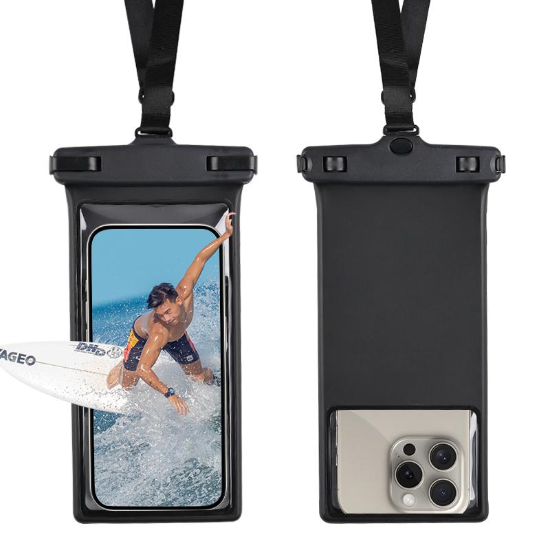 Стереоскопический TPU IPX8 водонепроницаемый чехол для телефона плавание съемный ремешок чехол