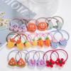 20Pcs Per Can Pineapple Fruit Cute Candy Colors Cartoon Elastic Hair Band for Kids