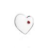 925 Sterling Silver Heart Charm Pendant_White