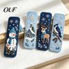 DIY Felt Craft Kits Embroidery Bookmark Kit, Christmas Woodland Animal Pet Decorative Book Accessories Holiday Themed Sewing Kit for Adults, Handmade