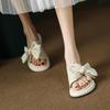 Soft-soled Shit-stepping Bow Flat-soled Sandals, New Thick-soled Women's Cool Slippers for Women's Summer Wear In the Summer of 2025