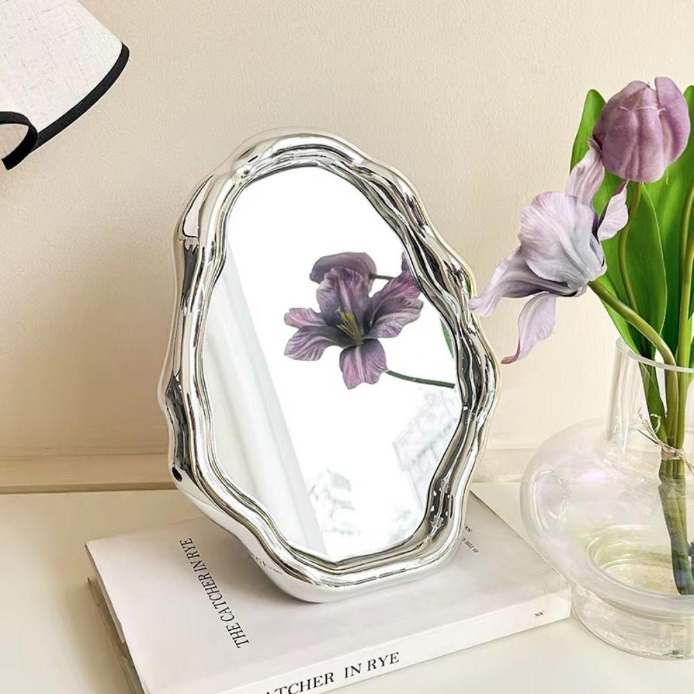 Folding Desktop Makeup Mirror Light Luxury Clouds Vanity Mirror  Home Decor