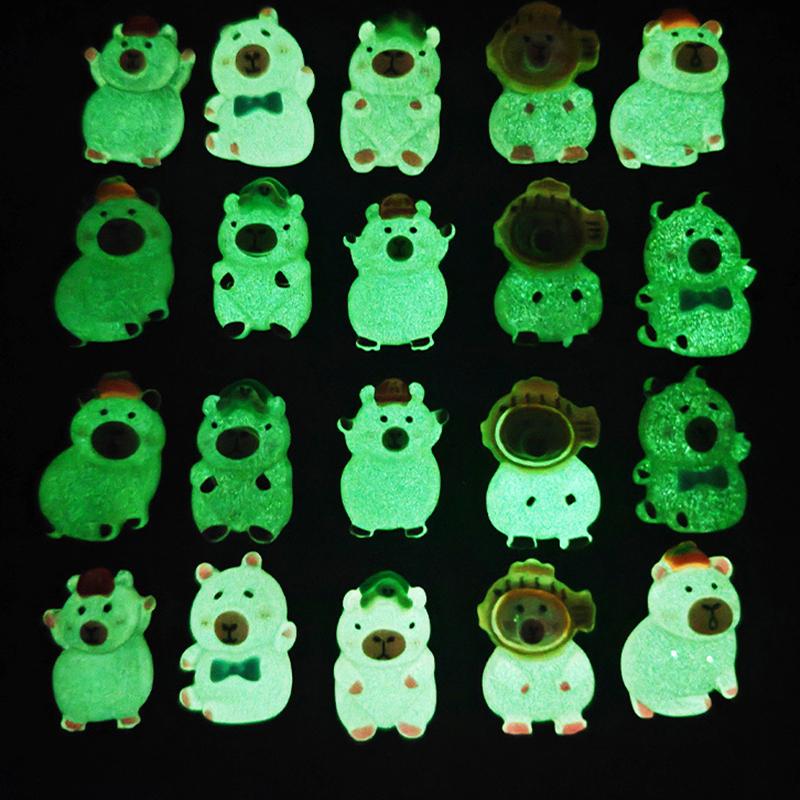 10Pcs/Set Capybara Resin Accessories Children'S Diy Accessories Home Decoration Small Ornaments