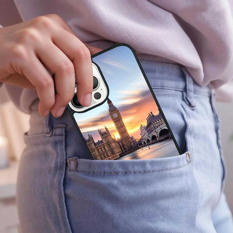 London Red Telephone Bus Big Ben Phone Case For iPhone 17 Air 15 16e 14 13 Pro Max Coque 12 11 Pro Max PLUS cover