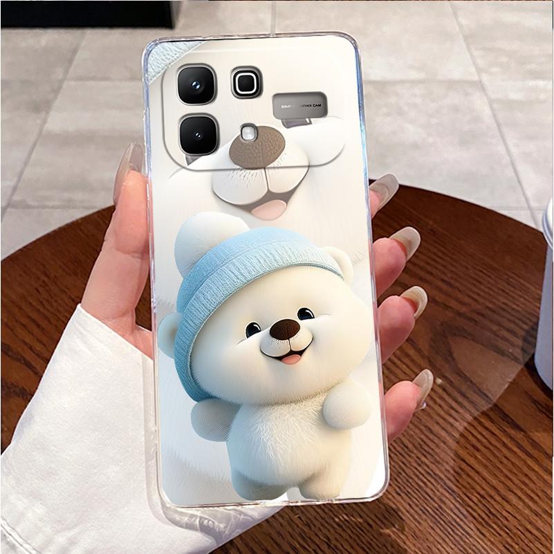 Чехол для Infinix Note 60 Pro Note60 5G Чехол X6879 X6878 Роскошный Милый Любовь Кролик Смешной Прозрачный Тонкий Мягкий ТПУ Силиконовый Чехол для Телефона