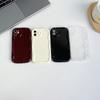 Прозрачный однотонный силиконовый чехол для мобильного телефона для iPhone16Promax Мелкое отверстие Кремовый стиль Apple 17 Противоударный 14 Мягкий