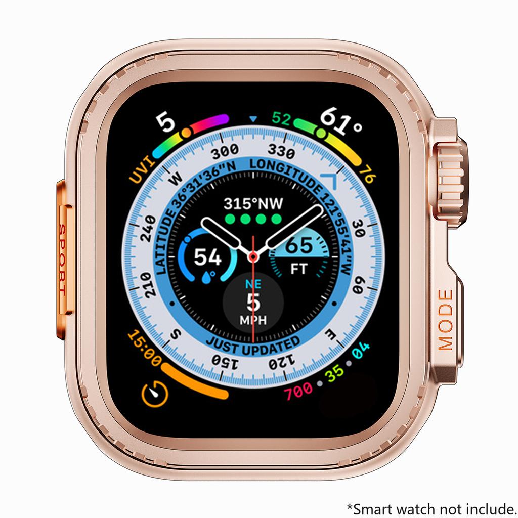 Металлический бампер-чехол для Apple Watch 45 мм 44 мм Защитная рамка-крышка для iWatch Серии 11 10 9 8 7 6 5 4 SE Превратить в Ultra 2 49 мм