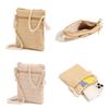 Niche Design Woven Shoulder Bag Solid Color Small Phone Bag Solid Straw Crossbody Bags  Women