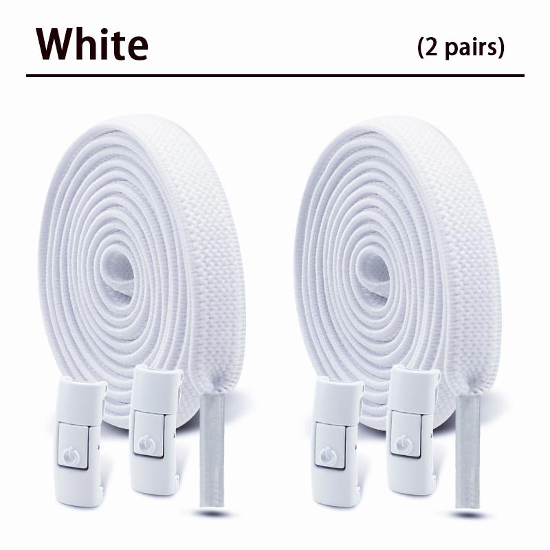 2 пары шнурков 8 мм без завязывания, шнурки с кнопочным замком без завязывания, эластичные шнурки для кроссовок, детские, взрослые, расширенные плоские шнурки для обуви