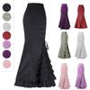 Steampunk Womens Skirt Gothic Victorian Mermaid Long Skirt Retro Medieval Ruffle Clothing Costume Fancy Dress