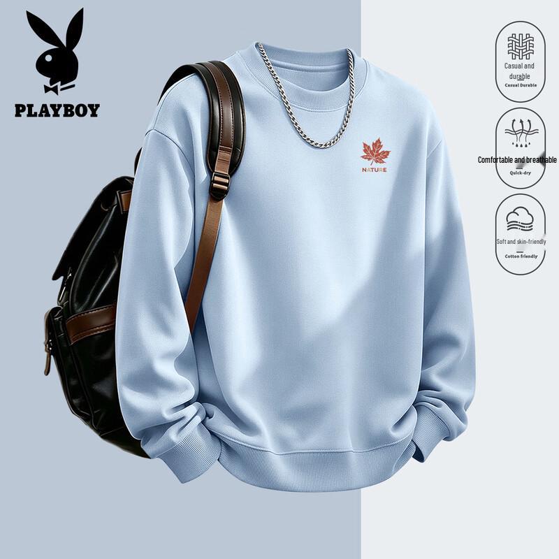 PLAYBOY Мужской свитшот свободного кроя с круглым вырезом