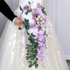 Ручная цветочная композиция Элегантный букет-капля для свадебной фотографии