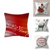 Роскошная мягкая полиэстеровая наволочка для рождественской подушки 'Персиковая кожа' с дизайном Санта-Клауса