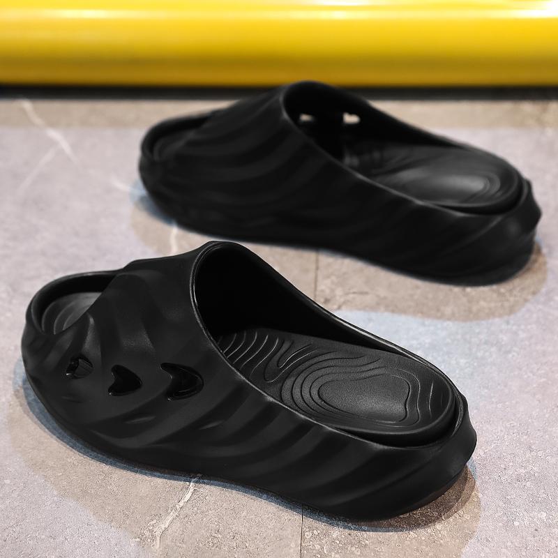Мужские большие тапочки, летние легкие сандалии, шлепанцы с облаками, толстые тапочки на платформе, ванная комната, мягкая подошва из ЭВА