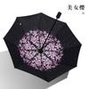 Солнечный зонт трехслойный виниловый солнцезащитный женский от непогоды и дождя анти-ультрафиолетовый зонтик складной зонт