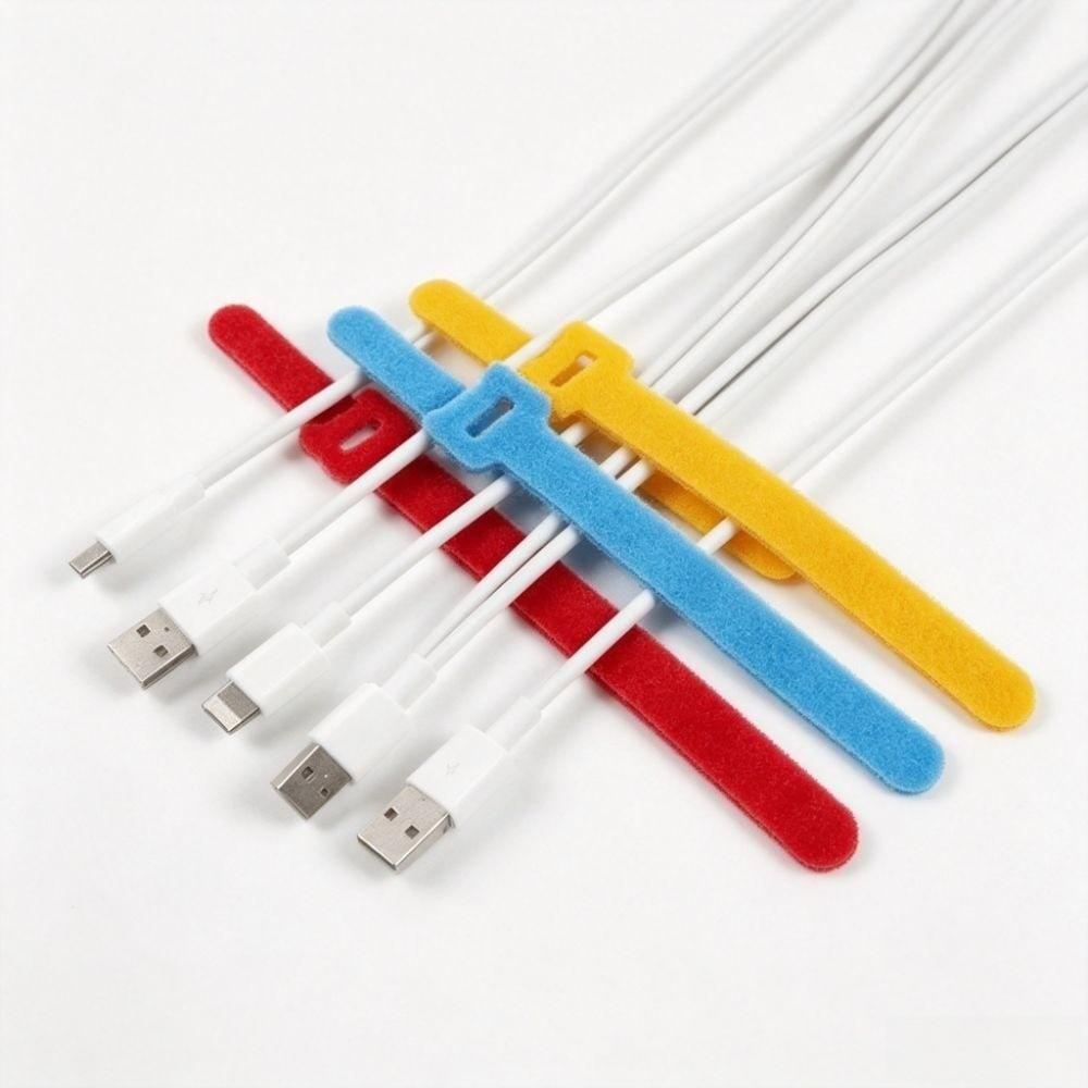 50Pcs T/Cat Shaped Cord Ties Reusable Wire Organizer Cable Ties Electronic Device Cord