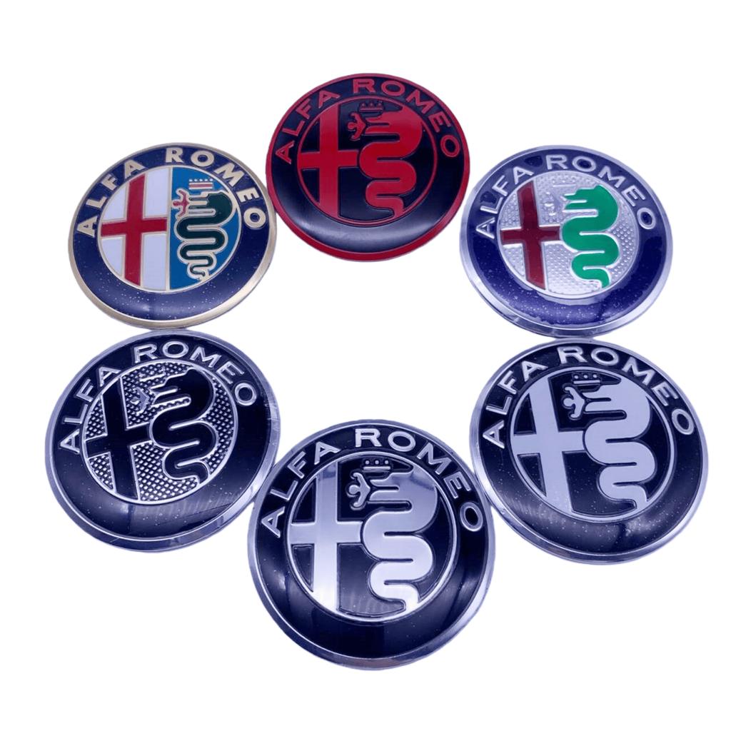 100pcs 200pcs 40mm 50mm 56mm 60mm 74mm For Alfa Romeo Covers Center Console Knob Interior Stickers Car Front Grill EmblemRW1