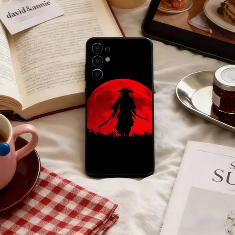 Japanese Bushido Samurai Phone Case Black Silicone Soft For Samsung S25,S24,S21,S22,S23,S30,Ultra,S20,Plus,Fe,Lite